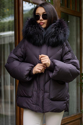 Недорогая короткая куртка с мехом зима 2025-2026