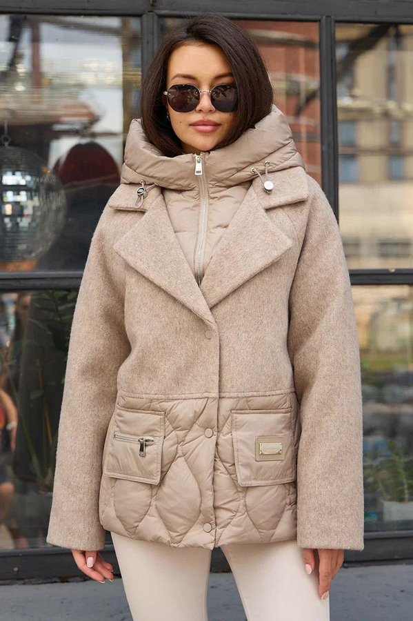 Модный женский пуховик Pang million драповый