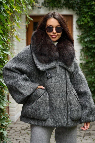 Молодежный пуховик Enva rross зима 2025-2026 шерстяной