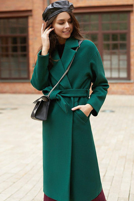 Осеннее пальто 2020 изумрудное