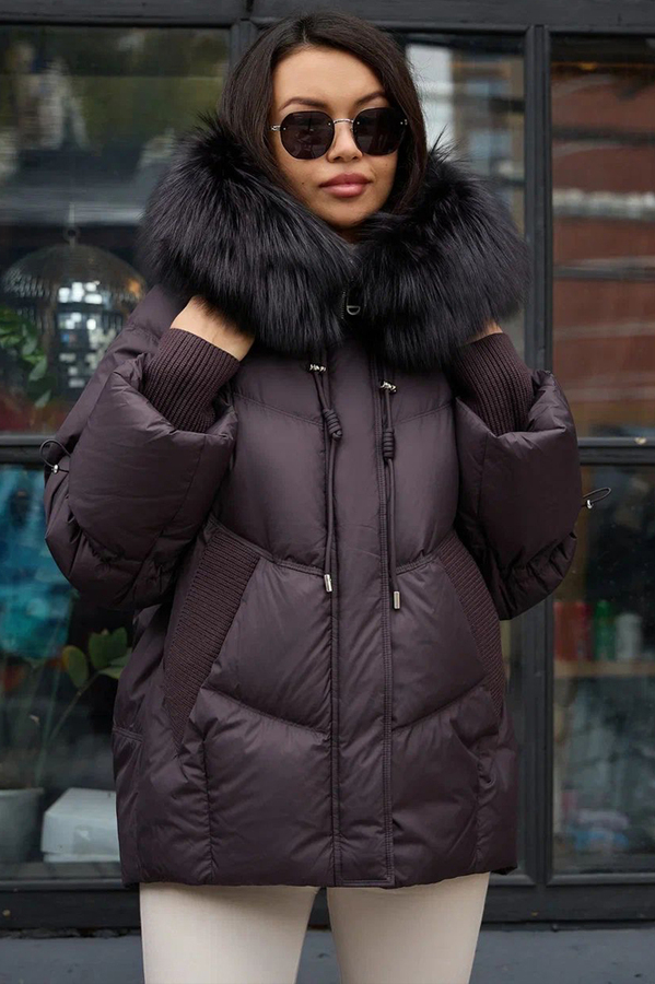 Стильный пуховик vo-tarun укороченный оверсайз