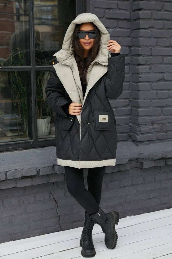 Длинный пуховик женский 2026 Bogerner черный