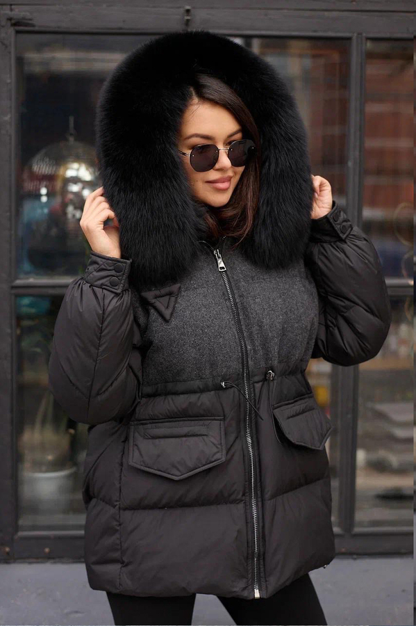 Молодежный зимний пуховик Bogerner черный