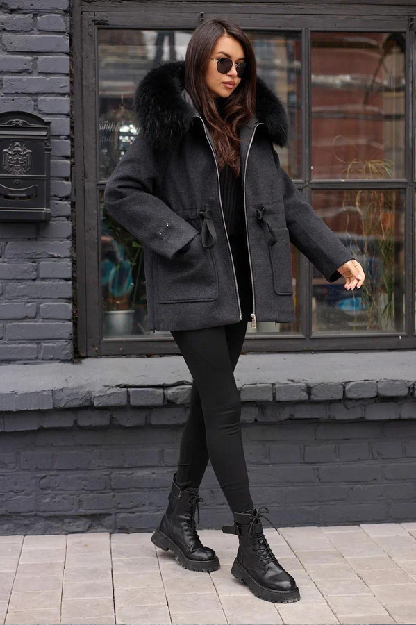 Модный пуховик oversize 2025-2026 шерстяной