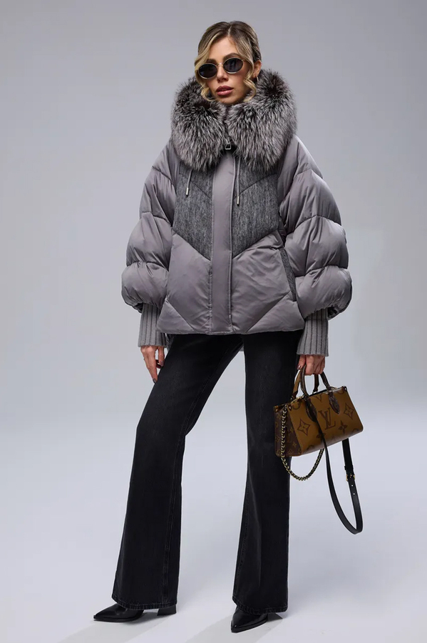 Куртка с мехом на пуху