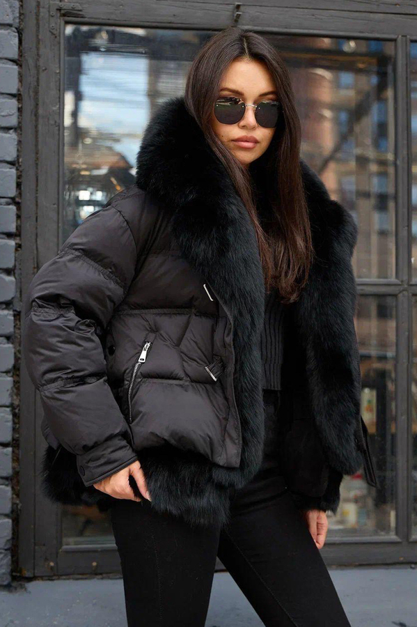 Женский пуховик vivilona фасон оверсайз