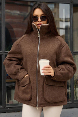 Короткий пуховик женский 2025-2026 оверсайз