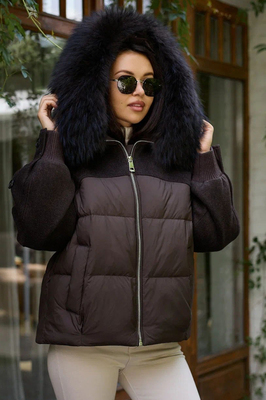 Молодежный женский пуховик для зимы