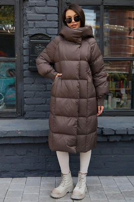 Теплый пуховик оверсайз как у Бородиной